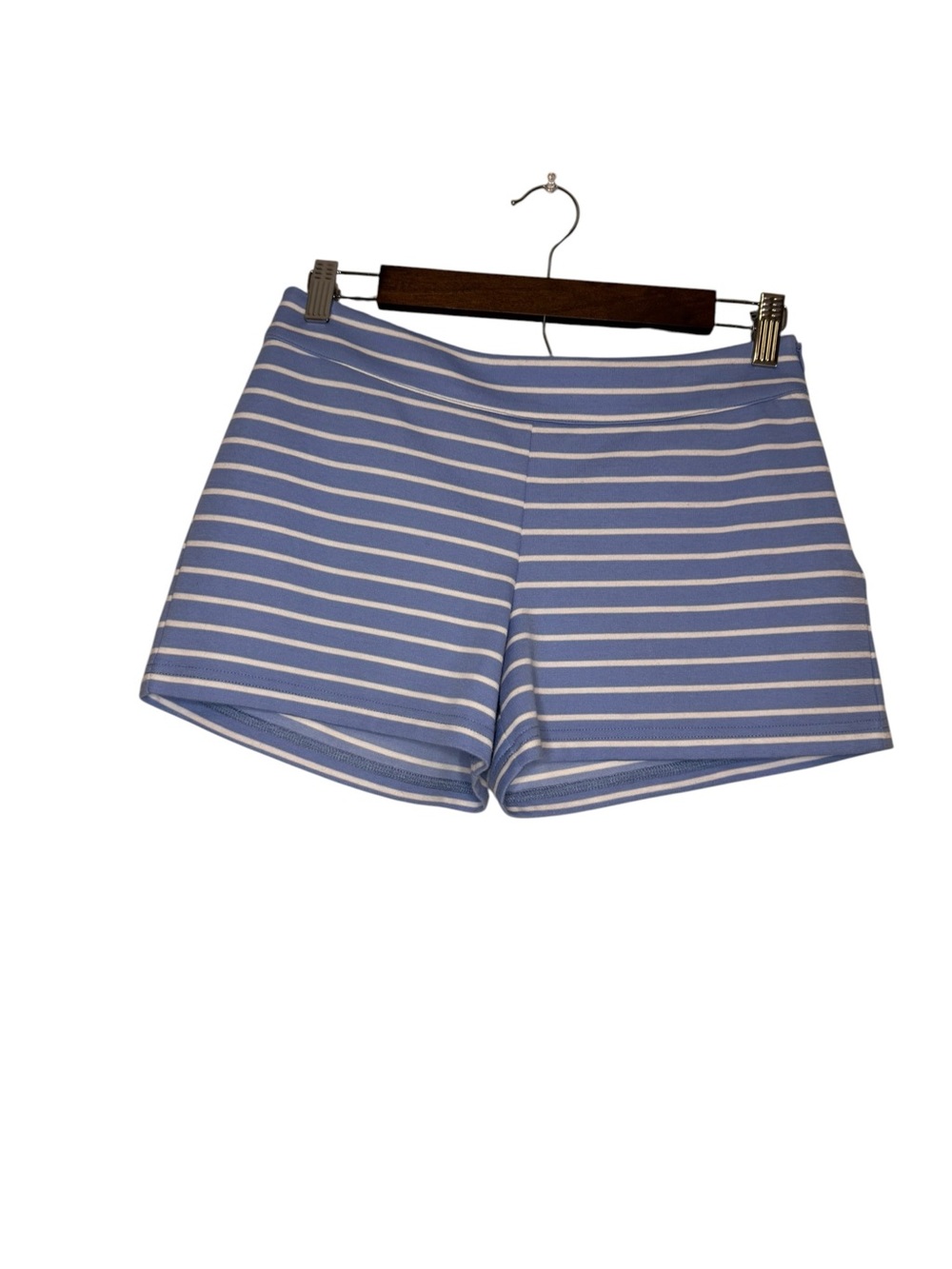 Sail to Sable Blue and White Stripe Women's Stretch Shorts Size 0 NWOT
